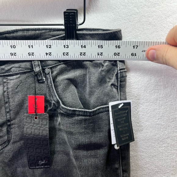 Earl Jeans Black Pearl Skinny Ankle Jeans Womens 14 Plus size stretch NWT 2241 - Picture 7 of 13